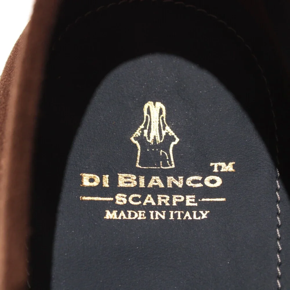 Di Bianco NWB Slip On Penny Loafers Size 10.5 US in Brown Suede Made in Italy
